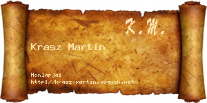 Krasz Martin névjegykártya